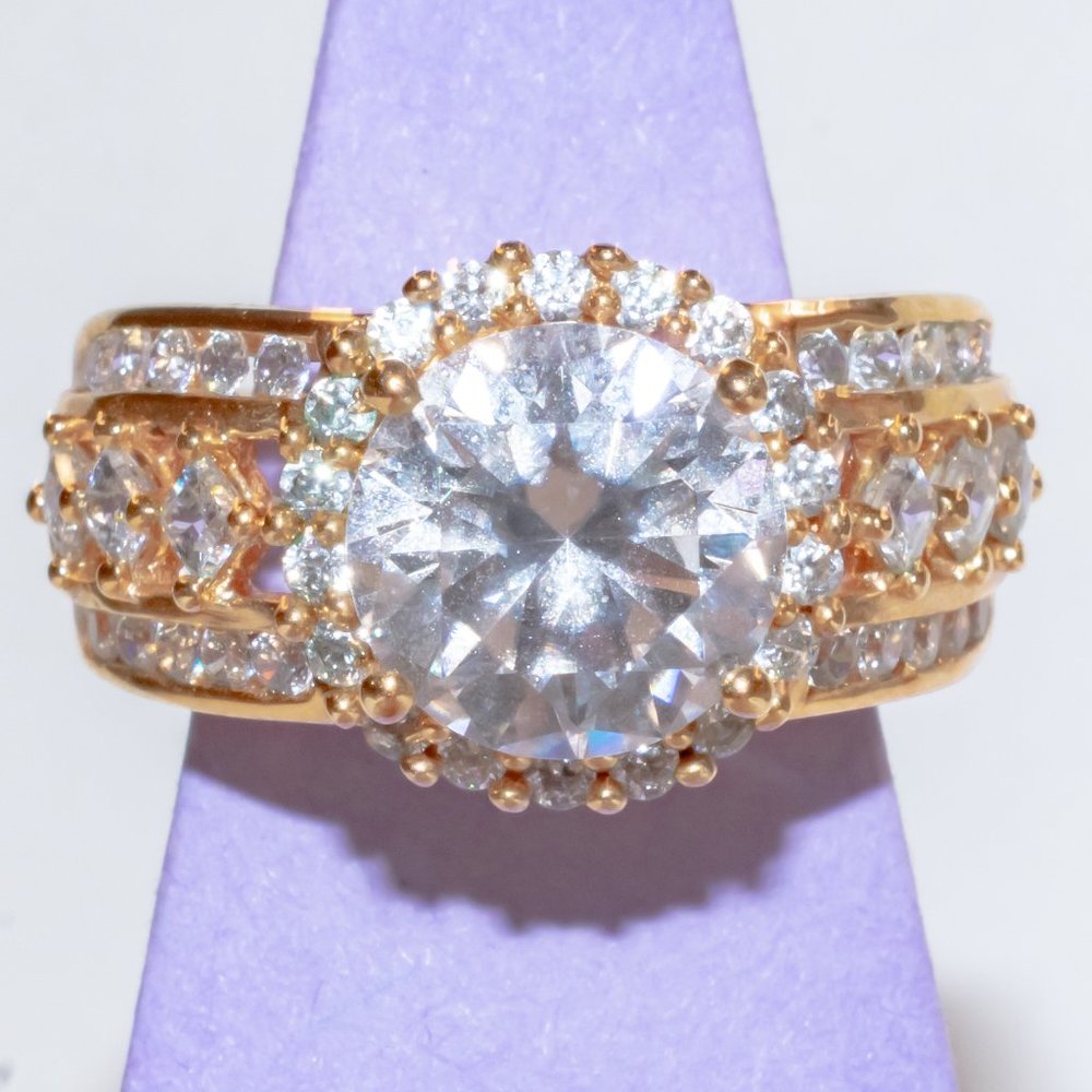 Sterling Silver Cubic Zirconia Solitaire Filigree Ring by MEDA US 6